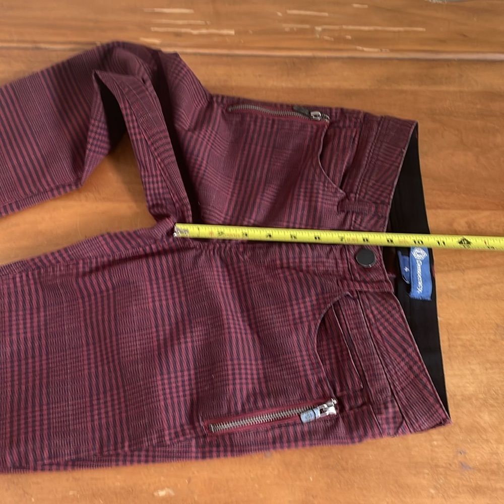 Democracy AbSolution Deep Red and Black Printed Trousers Size 4 - Picture 5 of 14